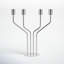 2 Piece Aluminum Tabletop Pillar Set