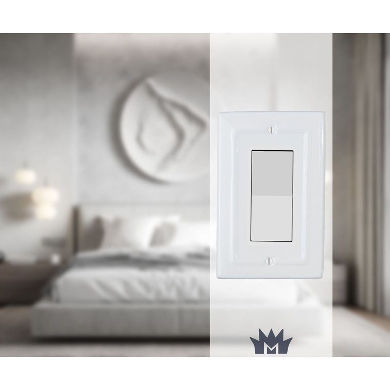 Classic White Aluminum 1-Gang Rocker Wall Plate