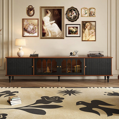 Retro Nut-Brown Solid Wood TV Stands