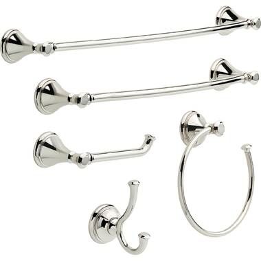 Kingston Brass 5-Piece Bathroom Accessory Set, Brushed Nickel BAHK1612478SN