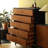 All solid wood retro simple five-bucket locker