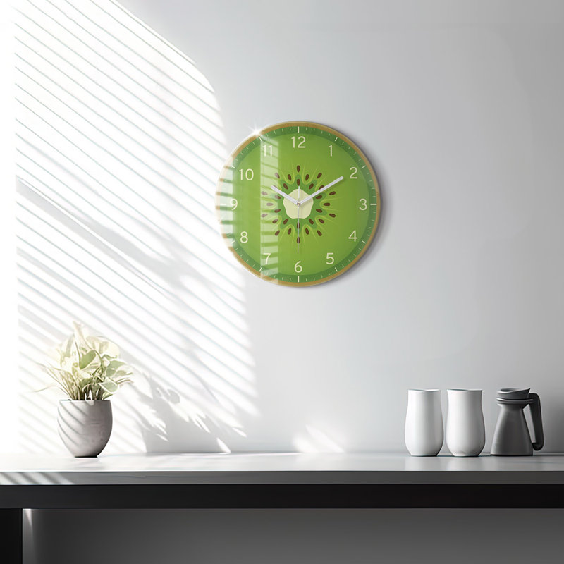 Glass Wall Clock, White