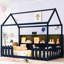 Lit simple simple avec rangement à DEL et rangement intelligent - Bleu marine-1253198844