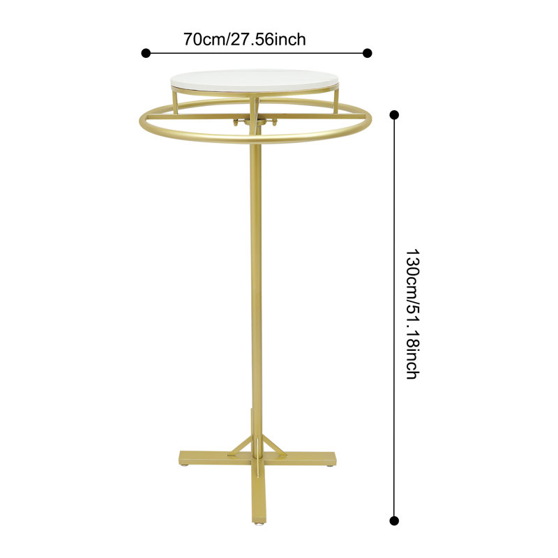Support à vêtements rond rotatif 51,8 po
