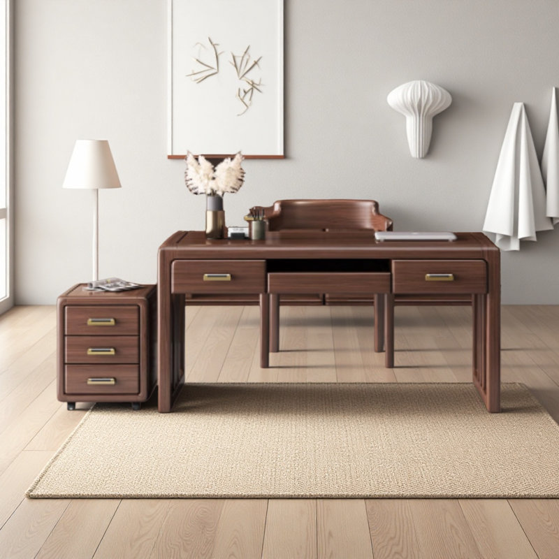 Walnut wood solid wood combination desk