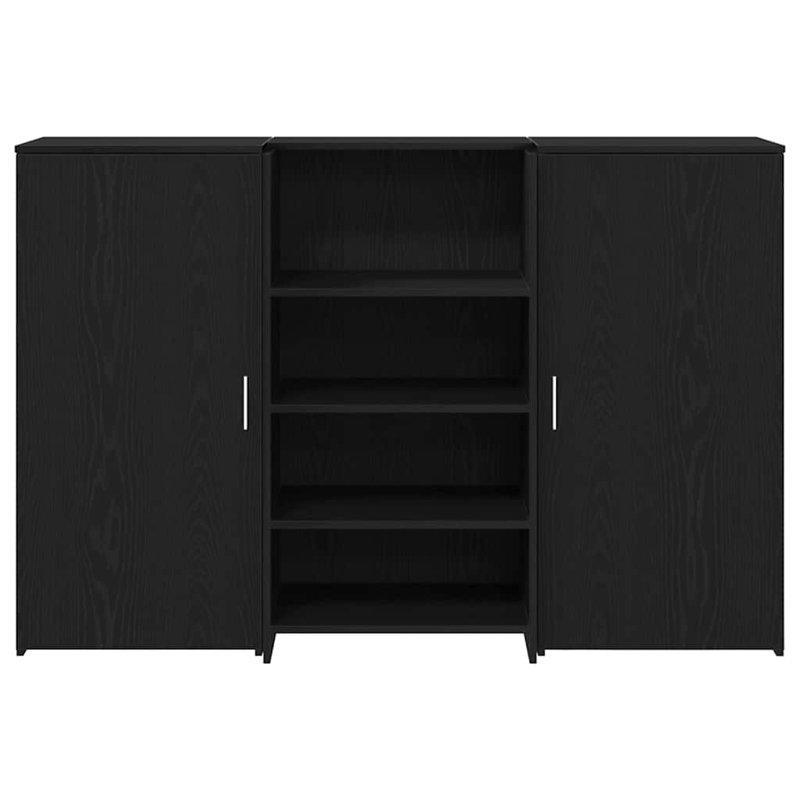 Camariah Standing Desk, 103.5cm H x 155cm W x 50cm D, Black Oak