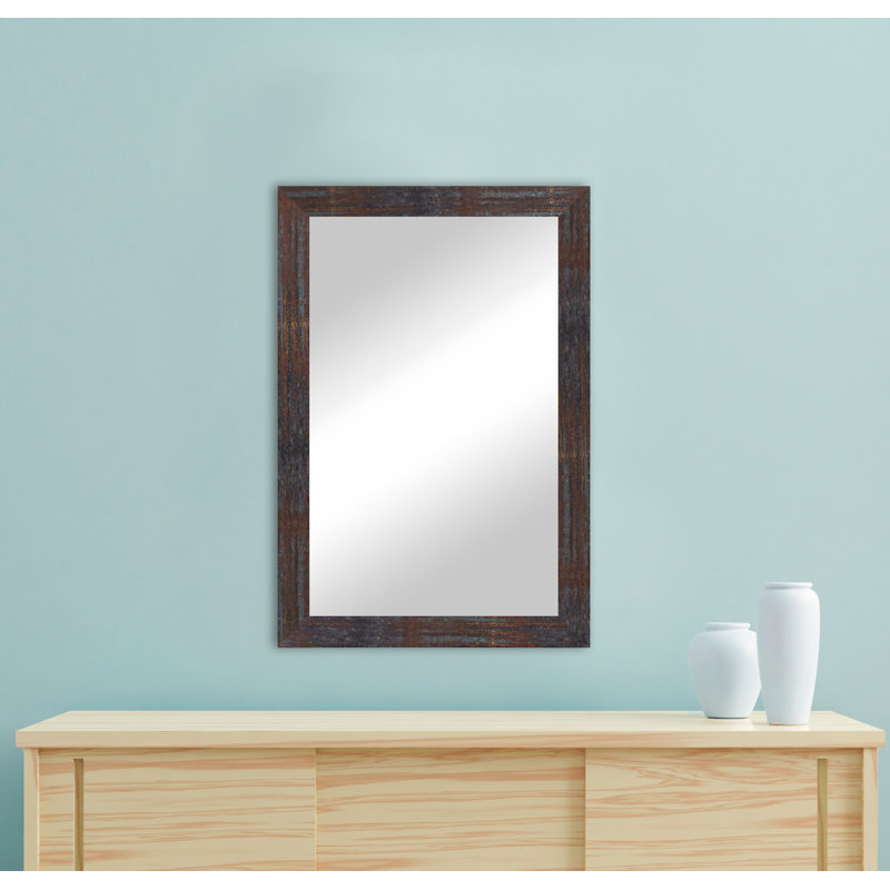 Miroir décoratif, Laiton acier industriel, 33 po x 50 po