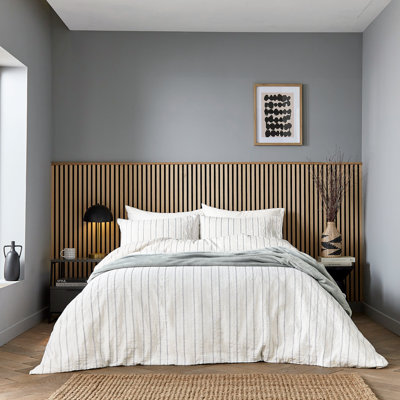 Waffle Stripe Duvet Cover Set