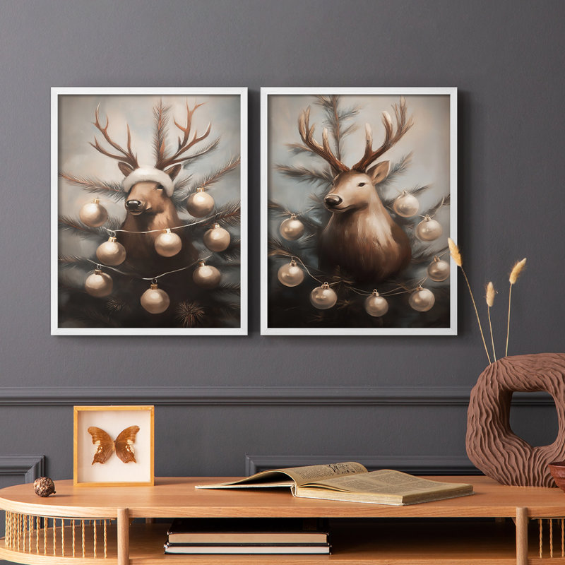 Art des Fêtes de Noël - Série 2-CXLIX - Reproduction encadrée de qualité supérieure - Prêt à être accroché - Aucun clou requis - Aucun clou requis