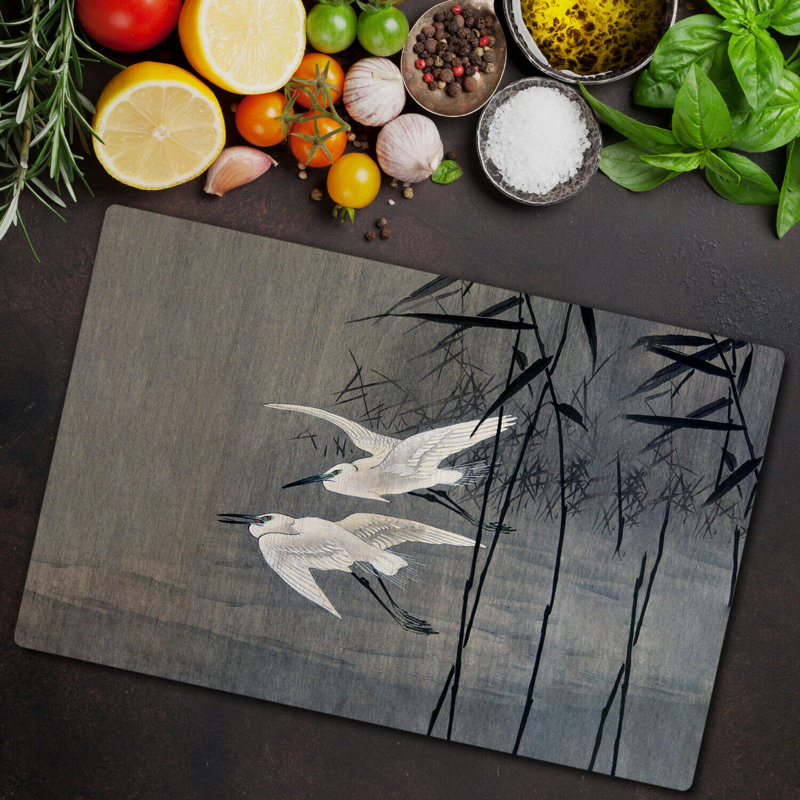 Avaya Tempered Glass Birds Lake Chopping Board, 52cm x 80cm