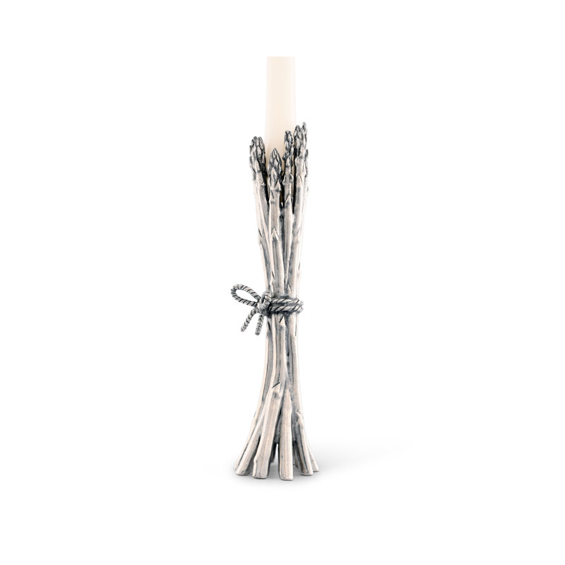 Farmer's Market 9.25'' H Pewter Tabletop Candlestick