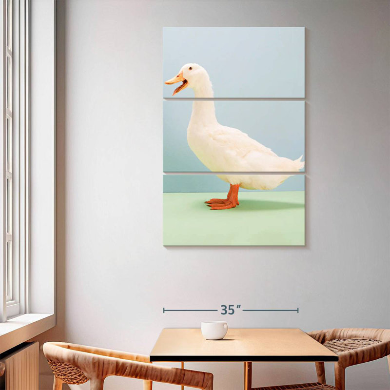 Brampt Quacking White Duck, 65" H x 42" W