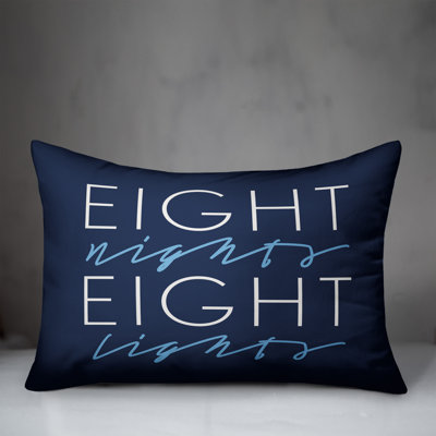  Eight Nights Eight Lights Lumbar Pillow