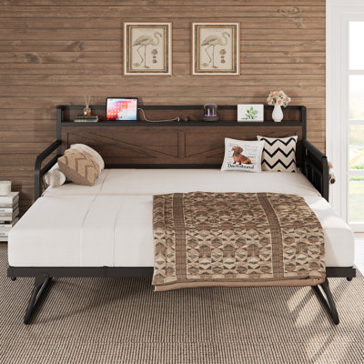 Twin Daybed with Trundle Bed by 17 Stories