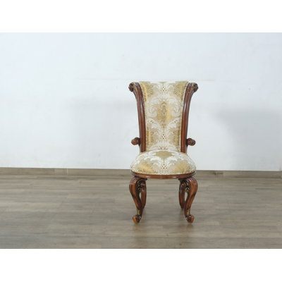 Valentine 21.5'' H Upholstered Mahogany Dining Chair