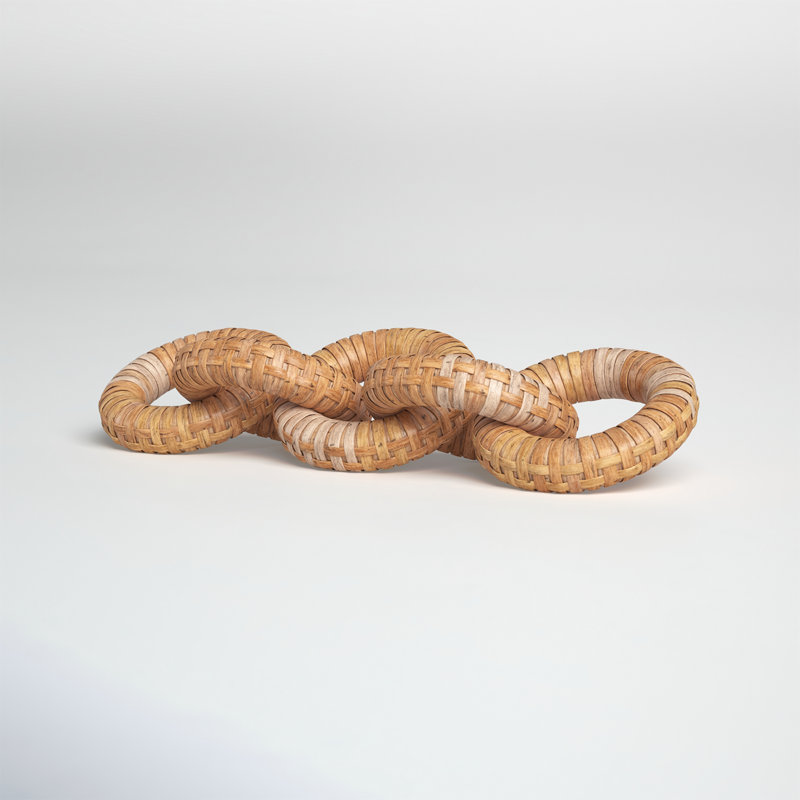 Somerby Rattan Wrapped Mango Wood Chain With 5 Links