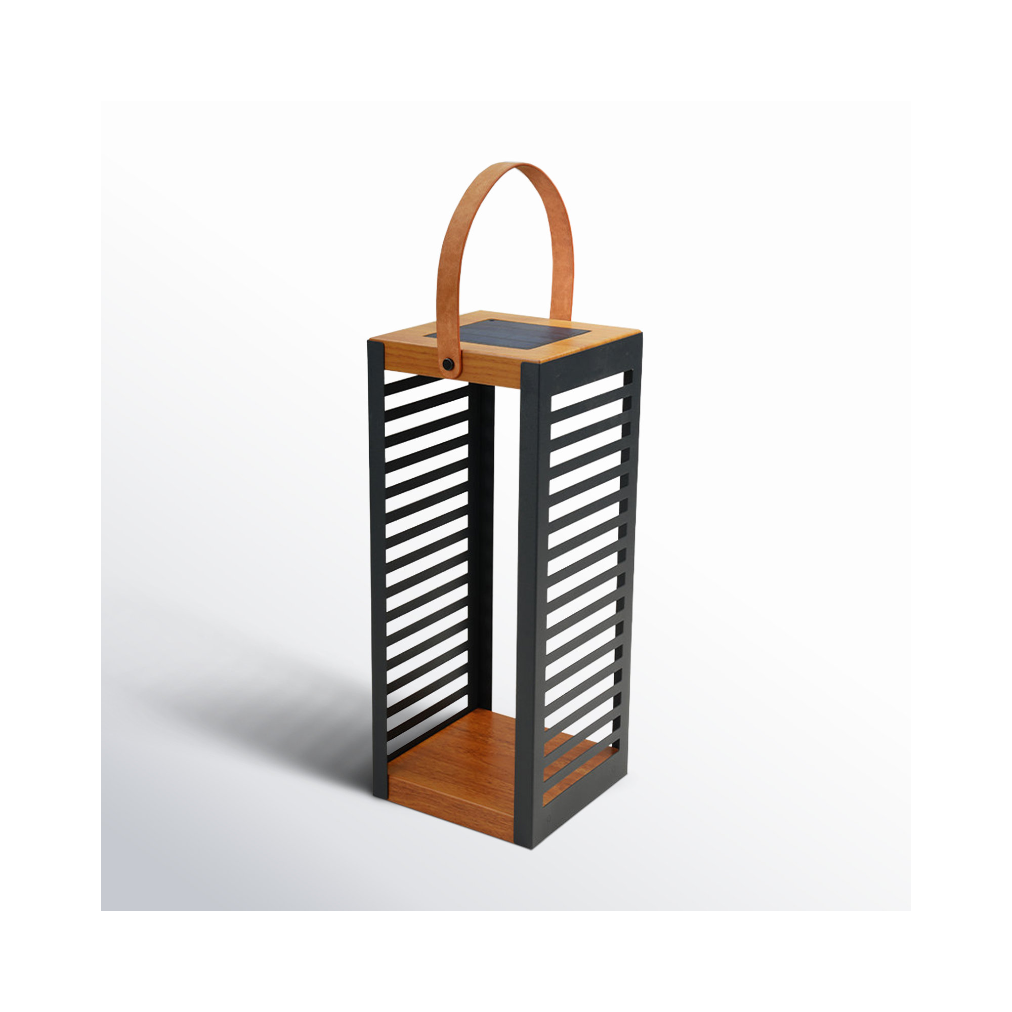 19.7'' Solar Powered Outdoor Floor Lamp, 19.68'' H X 7.87'' W X 7.87'' D