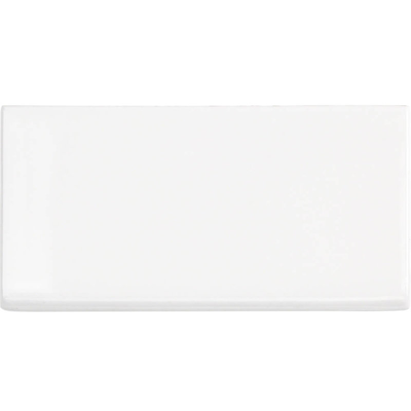 Catalina White 3x6 Polished Ceramic Bullnose Tile Trim