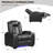 39'' Adjustable Headrest Power Recliner Man Cave Home Theater Chair With Cup Holders USB LED (Set of 10)-102834331