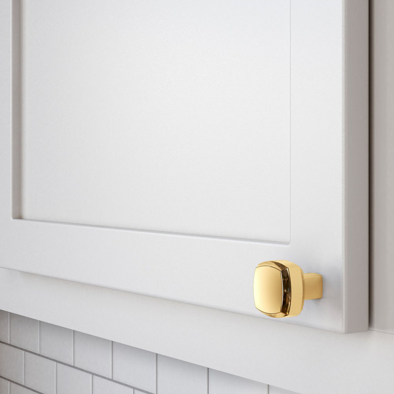 4452 Severin Fayerman A Knob, Polished Brass