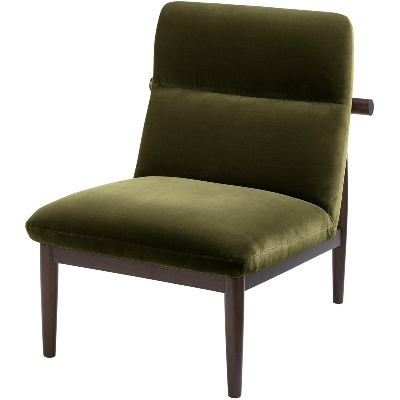 Deveon Modern Accent Chair, Green  100% Cotton;Polyurethane