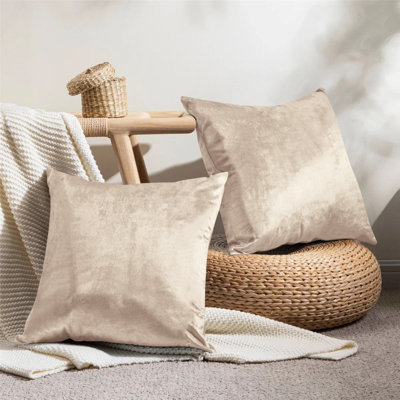 Rizokarpaso Luxury Square Scatter Crushed Velvet Cushion Cover