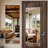Door Mirror Full Length, 47"x 15.8" Full Body Over The Door Hanging Wall Mounted Mirror for Bedroom, Living Room, Cloakroom, Square White-1492095948-1492095954