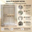 Porte de douche coulissante double encadrée avec verre trempé transparent antidéflagrant de 1/4 po (6 mm) de l 44 à 48 po x H 70 po-92398400