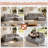 106.9" Corduroy Modular Sectional Sofa with Left-Facing Chaise, Compressed Cloud-Like Cushioning, No-Frame Design, Converts to Sleeper-1903410525-1903410522