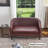 Boney Tufted Faux Leather Upholstered Small Loveseat-1983427089