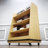 Fixturedisplays®Maple Wood Book Shelf, Mobile Bakery Wall Rack On Wheels, Retail Merchandise Fixture Display 30" Wide X 20" Deep X 50" Tall 101140