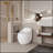 Luxury 1-Piece 1.28 GPF Single Flush Egg Shape Toilet In Glossy White
