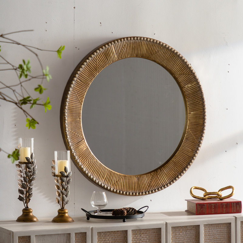 Miroir mural 31,3 po texturé, Natural Wood