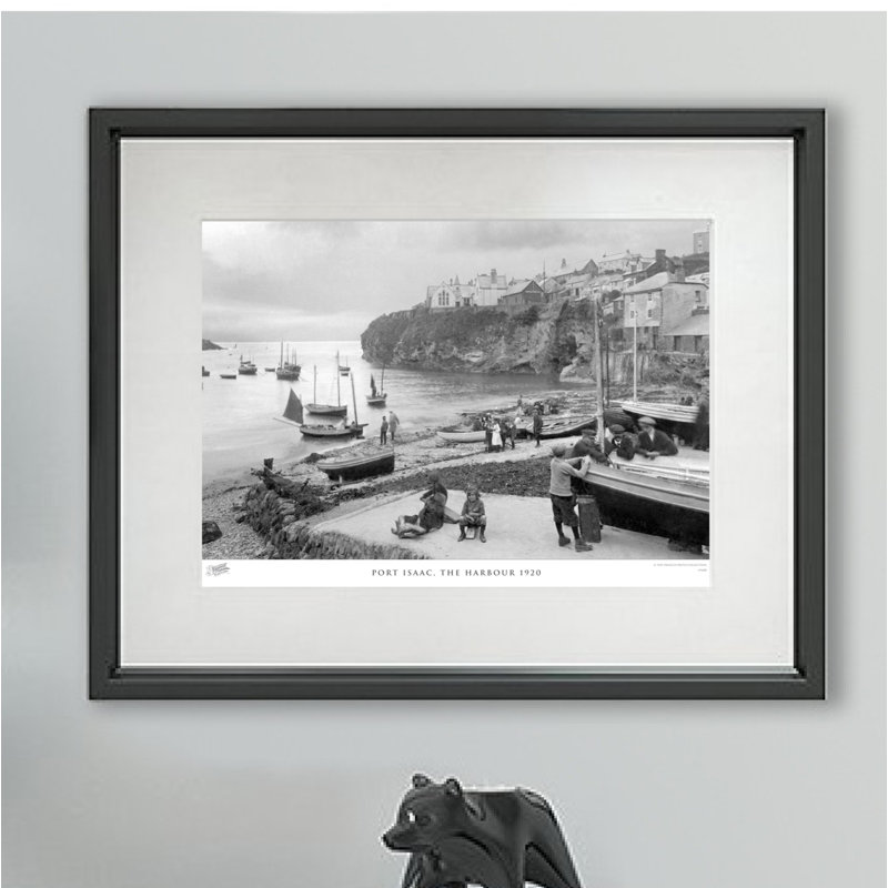 Port Isaac, The Harbour 1920 - Single Picture Frame Print, 28cm H x 36cm W x 2.3cm D