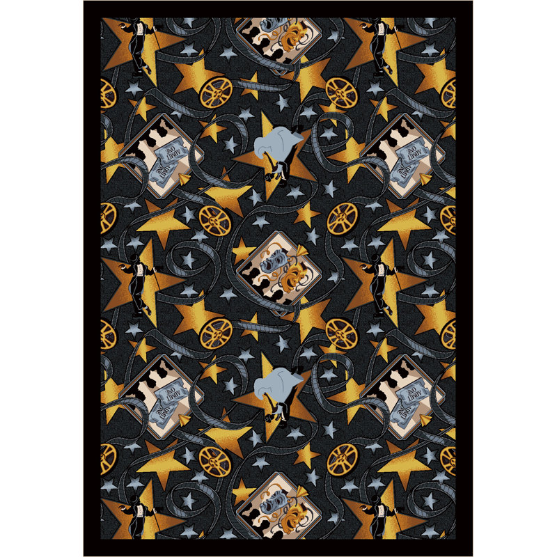Tapis argenté Gaming and Entertainment, Rectangle 3 pi 10 po x 5 pi 4 po