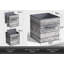 Bacs de rangement pliables en tissu 11 po avec poignées 11 po, gris bois-115750724