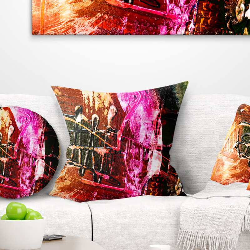 Structure Abstract Art - Abstract Printed Pillow, 18" x 18", Throw Pillow
