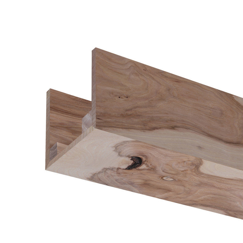 Rustic Hickory Unfinished U-Shaped Decorative Beam