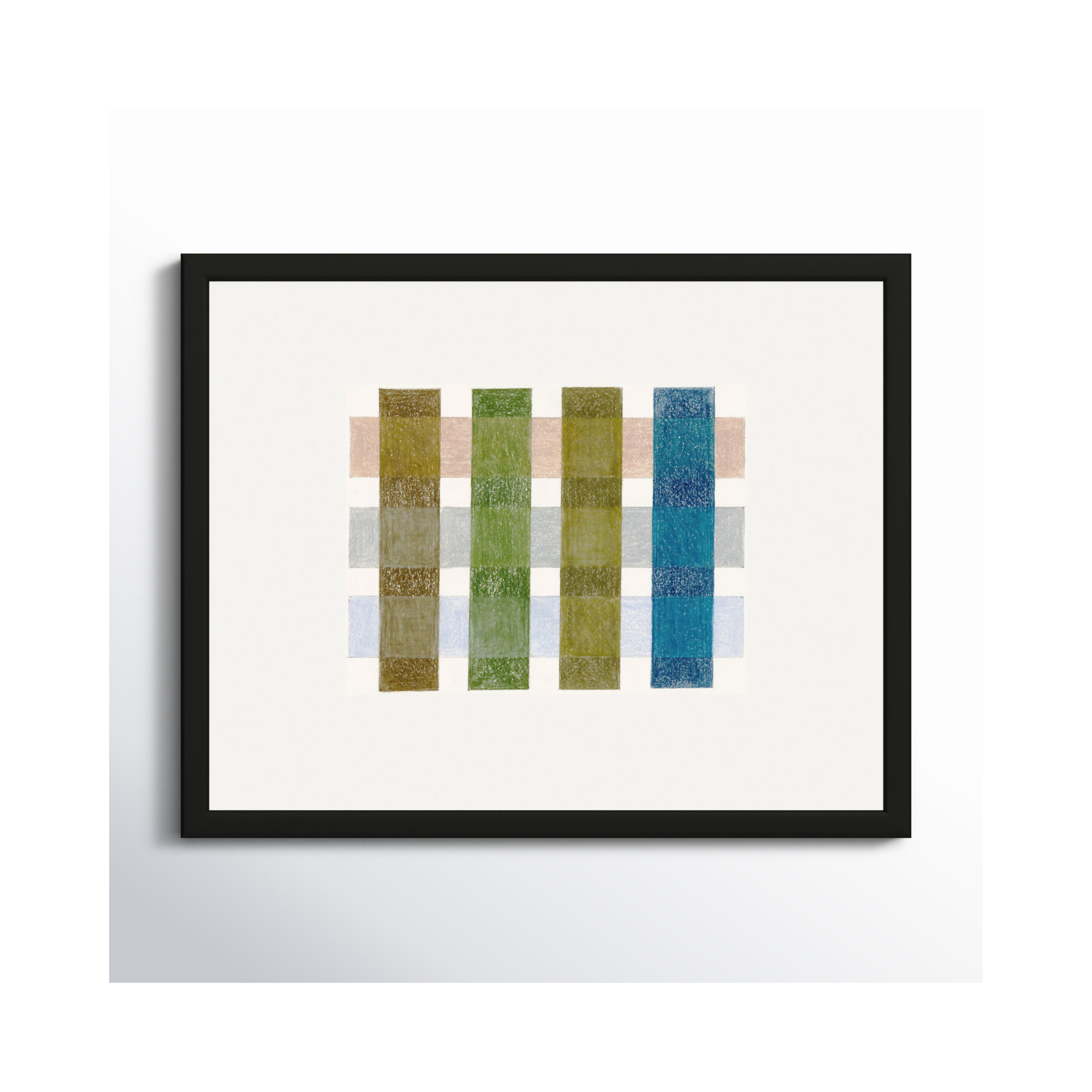 Gridlock V by Beth James, 20'' H X 25'' W X 1.25'' D, Black Framed