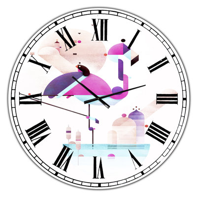 Placido Flamingo - Grande horloge murale Mid-Century