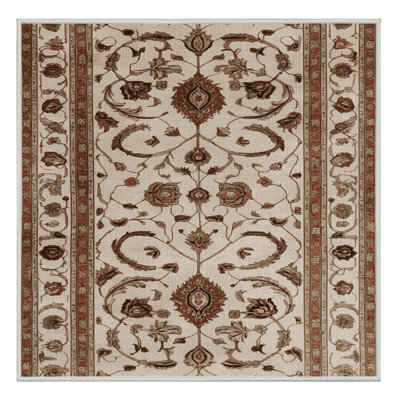 Tapis beige lavable à la machine