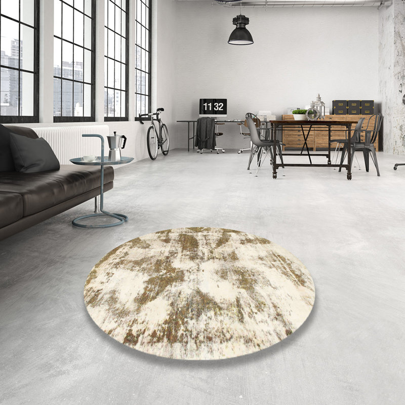 Abstract Indoor Rug, Round 4'
