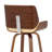 Journeigh Mid-century Modern Swivel Counter or Bar Height Armless Bar Stool in Faux Leather and Wood-1454248463-1454248456