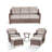6 Piece Brown Wicker Patio Furniture with Cushions-103988230
