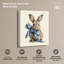 Toile Rabbit I Framed Canvas Print Nursery Wall Decor-1653422545-1653422558
