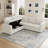 Aubade Storage L-Shaped Modular Sofa Set With Pull-Out Sofa Bed-2120586625