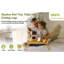 Simkins Bamboo Breakfast Tray 2 Pack Serving Bed Tray Table with Folding Legs Laptap Handles