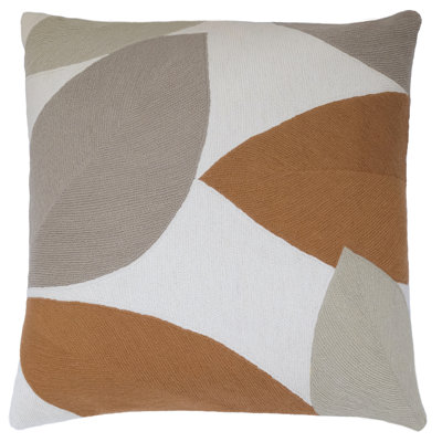 Petal Hand-Embroidered Chain Stitch Pillow