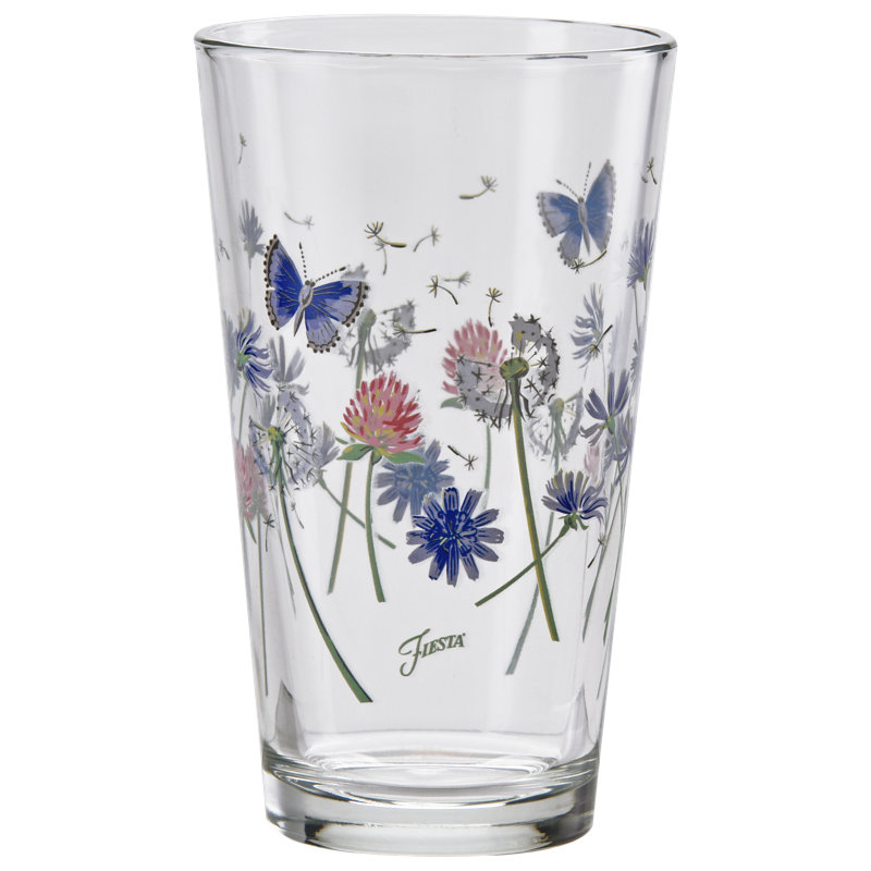 Verre refroidisseur effilé floral 16 onces Fiesta Breezy