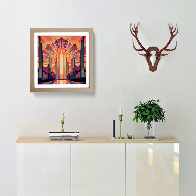 Single Picture Frame Print on Wood, Oak